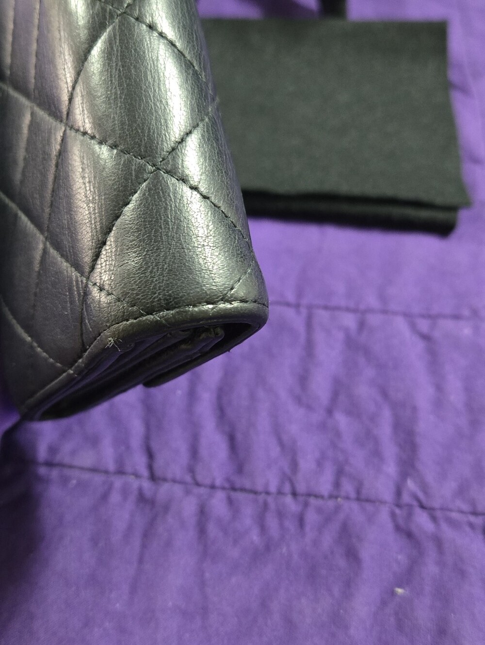 CHANEL Black Quilted Continental Leather Wallet with SilverTone CC - Picture 5 of 14